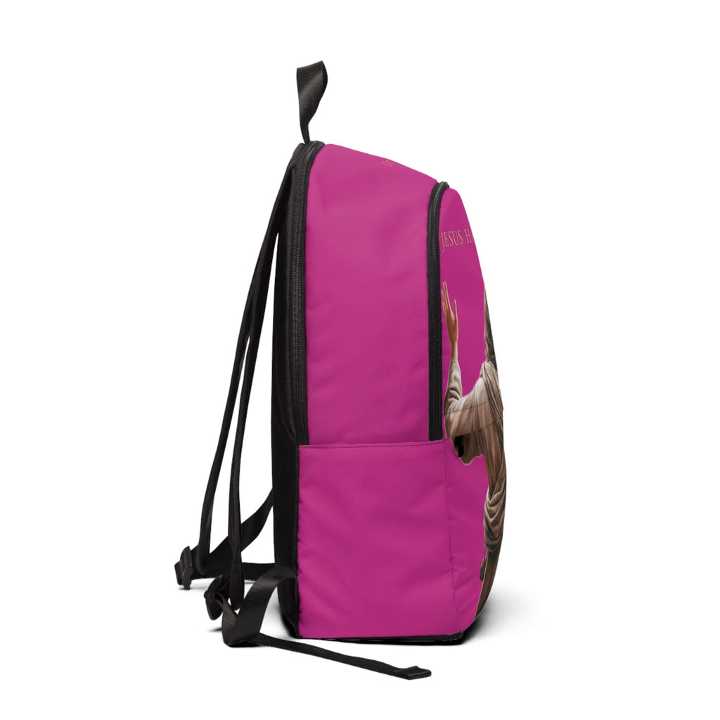 "Jesus Has My Back" Christian Backpack (Choose Pink Shade)