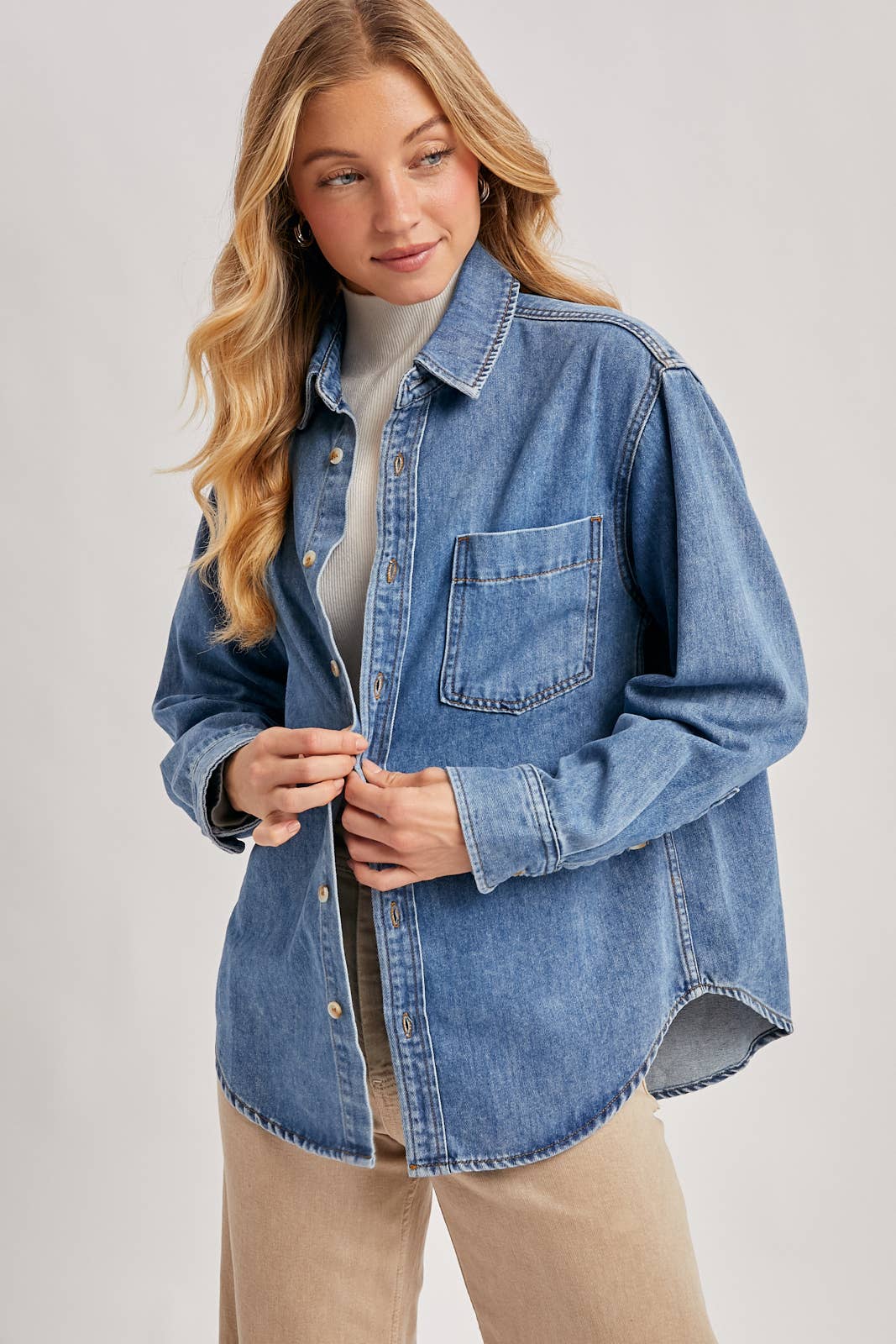 Pippa Oversized Denim Top