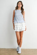 Cordelia Checkered Lace-Up Vest