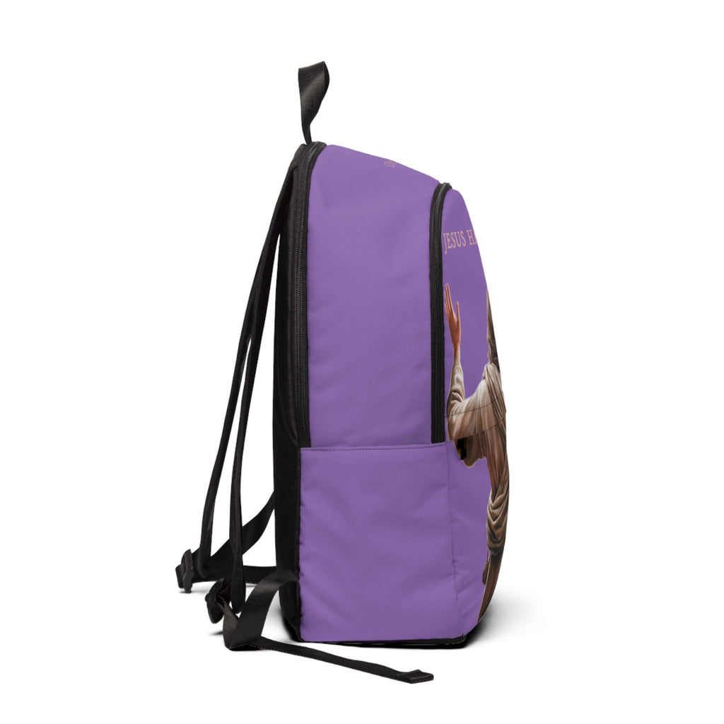 "Jesus Has My Back" Christian Backpack (Choose Purple Shade)