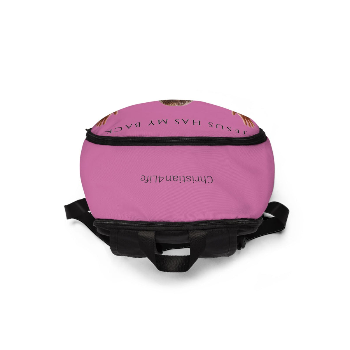 "Jesus Has My Back" Christian Backpack (Choose Pink Shade)