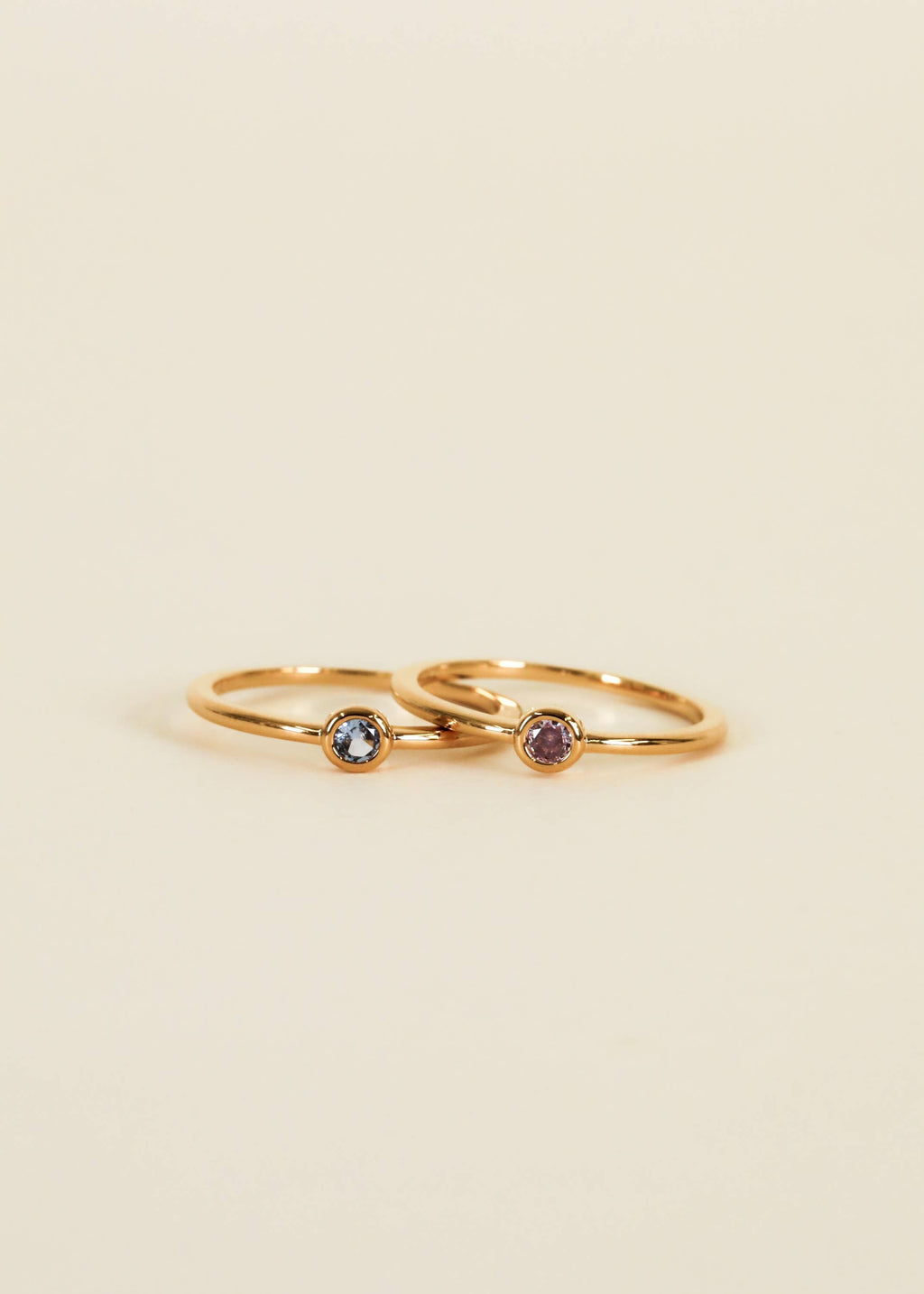 Gold Rings - Simple Stud Lavender