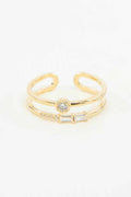 Neo Double Layer Adjustable Ring | Gold