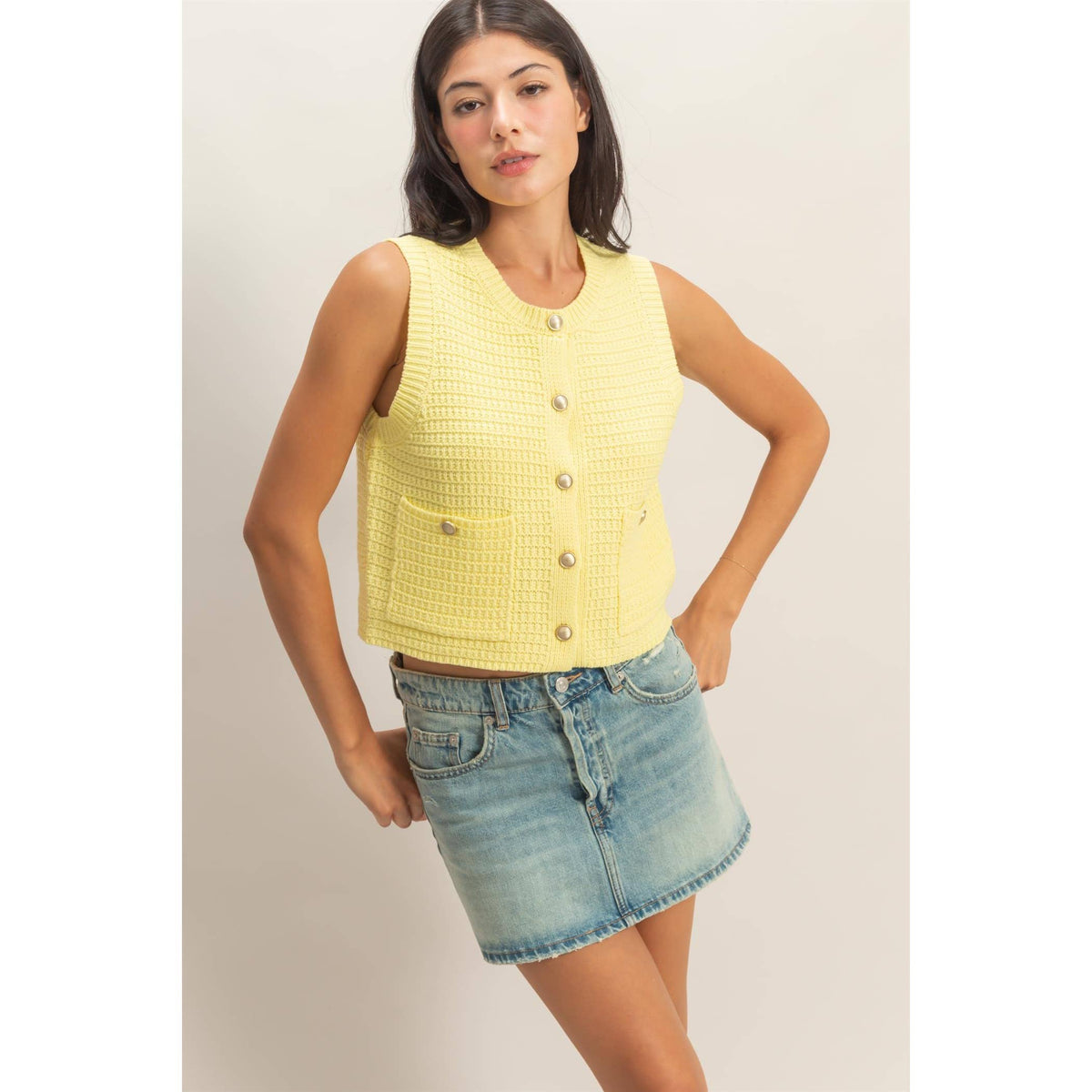 Frankie Button-Front Vest