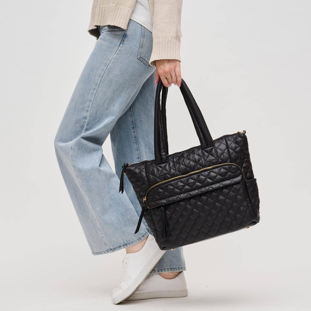 Jayna Quilted Nylon Tote