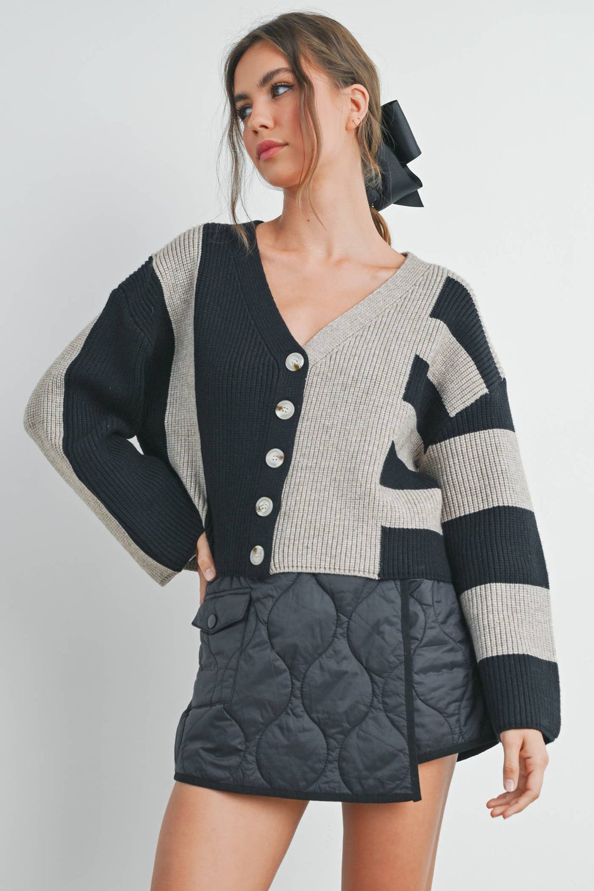 Cynthia Color Block Cardigan