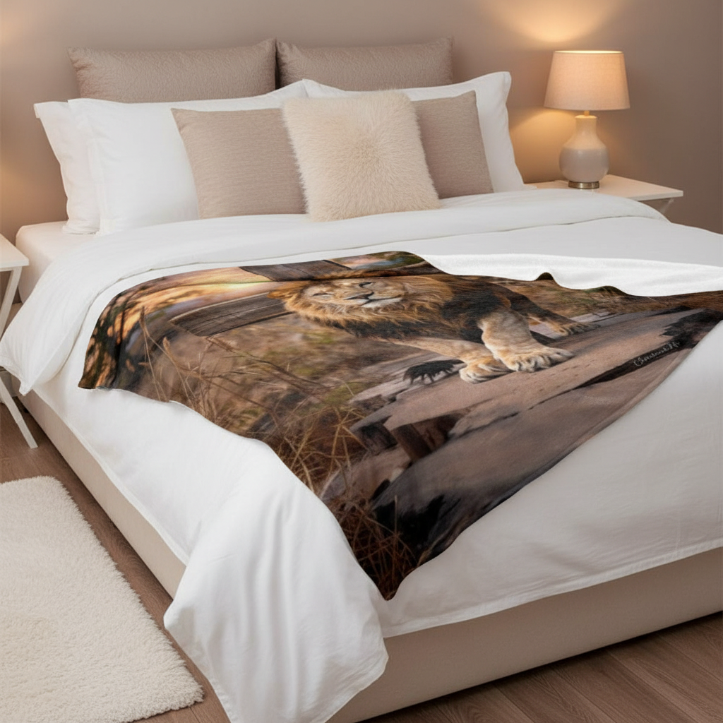 Lion of Judah, Rock and Cross - Ultra-Soft Micro Fleece Blanket (multiple sizes)