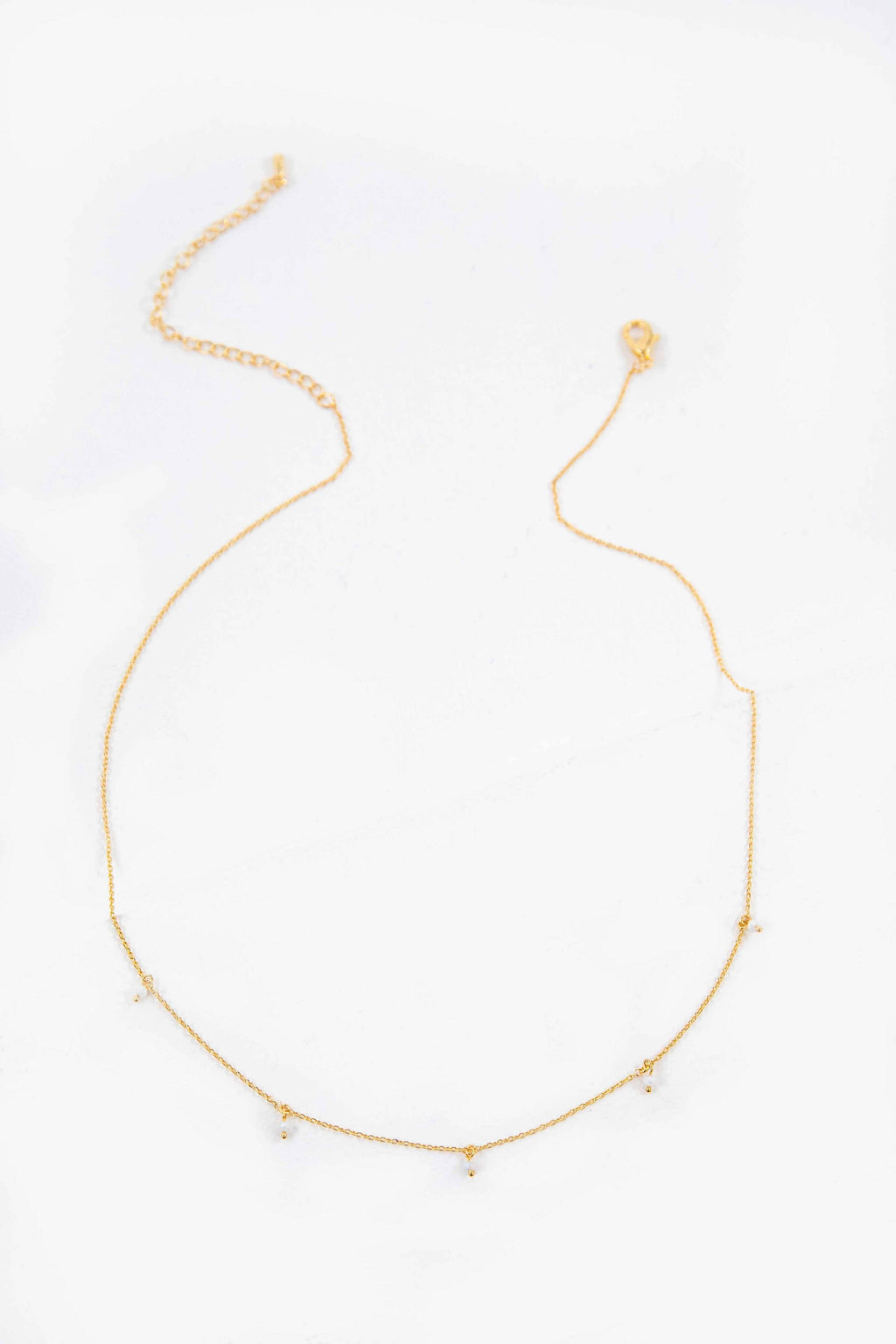 Bead Charm Necklace | White