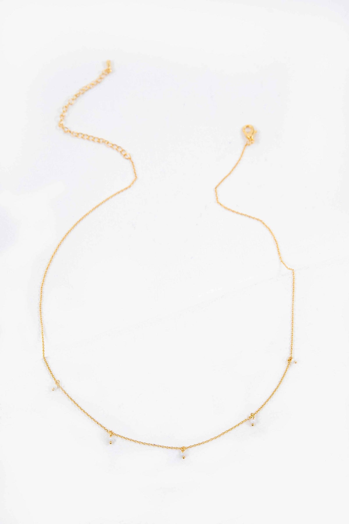 Bead Charm Necklace | White