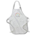 Apron - Faith - Inspirational Word with Heart Rainbow - Christian Religious Boho Rainbow