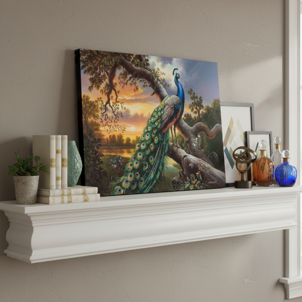 Beautiful Peacock canvas art print - a classic and elegant statement, Peacock art