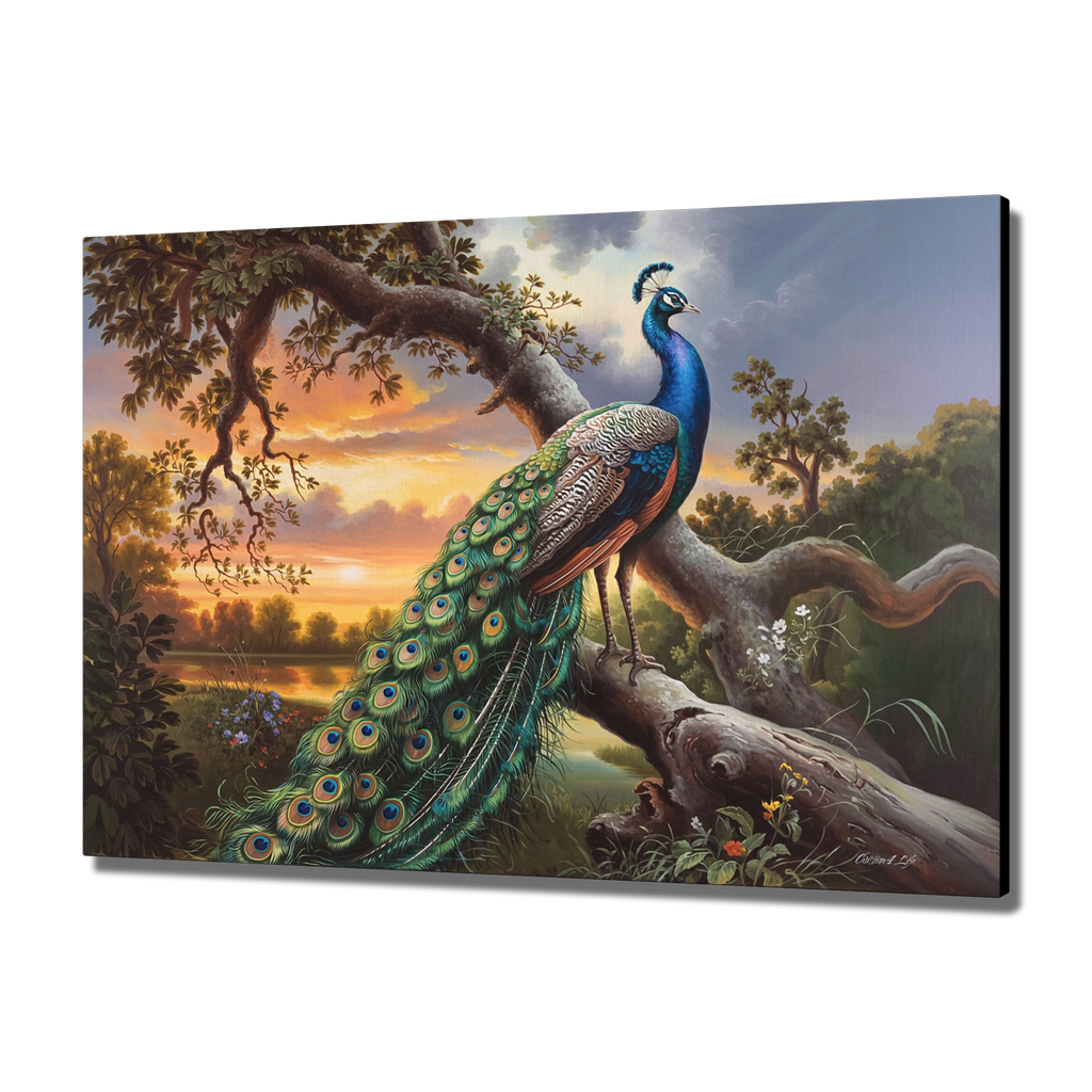 Beautiful Peacock canvas art print - a classic and elegant statement, Peacock art