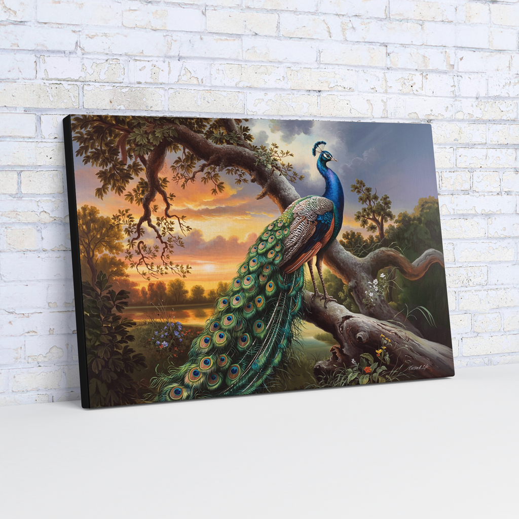 Beautiful Peacock canvas art print - a classic and elegant statement, Peacock art