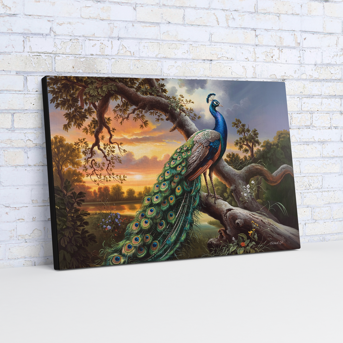 Beautiful Peacock canvas art print - a classic and elegant statement, Peacock art