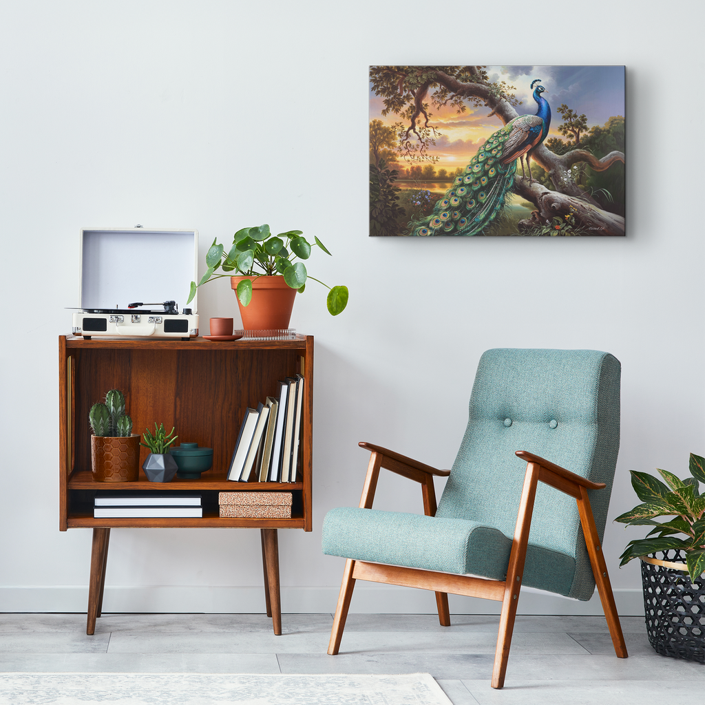 Beautiful Peacock canvas art print - a classic and elegant statement, Peacock art