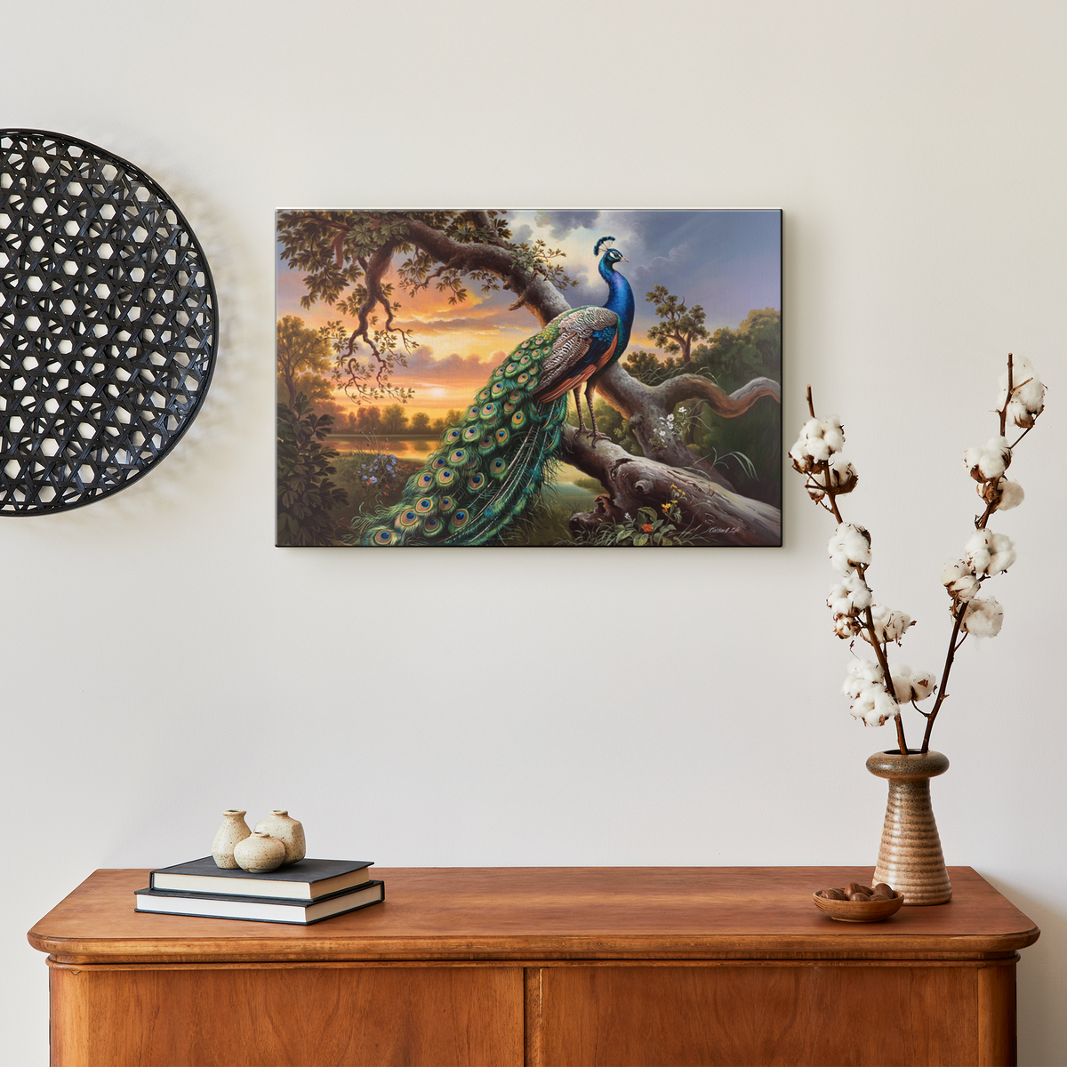 Beautiful Peacock canvas art print - a classic and elegant statement, Peacock art