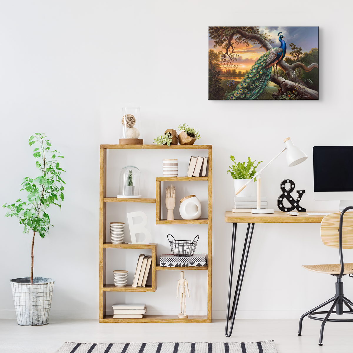 Beautiful Peacock canvas art print - a classic and elegant statement, Peacock art