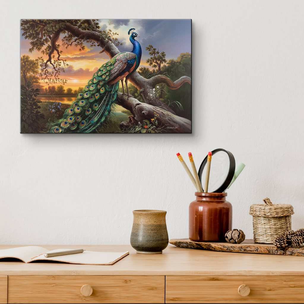 Beautiful Peacock canvas art print - a classic and elegant statement, Peacock art