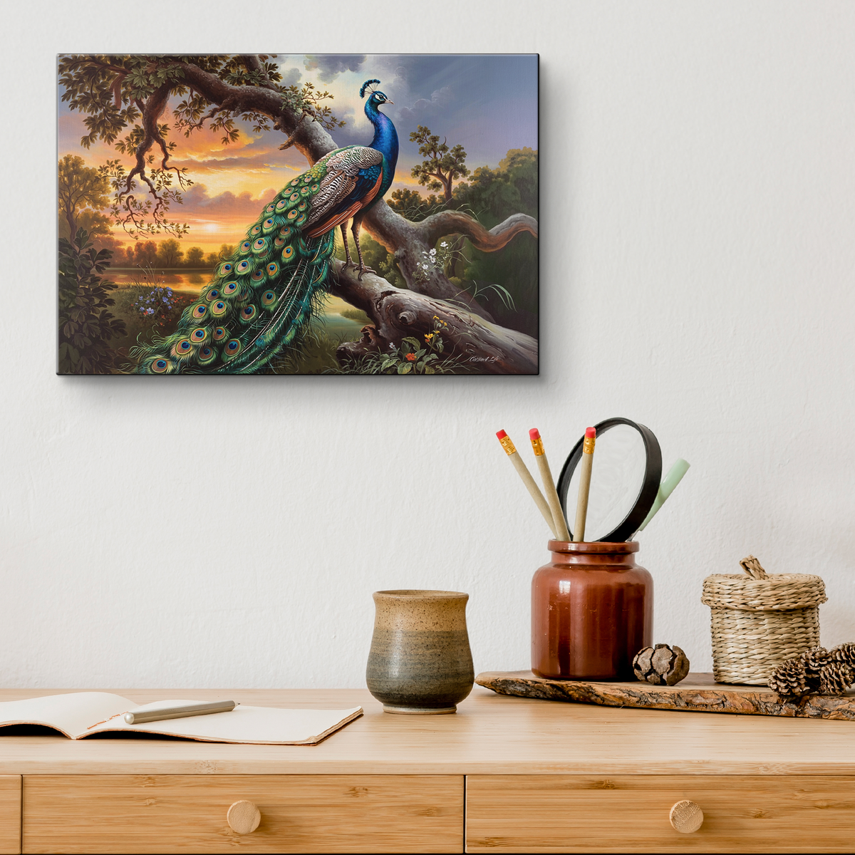 Beautiful Peacock canvas art print - a classic and elegant statement, Peacock art