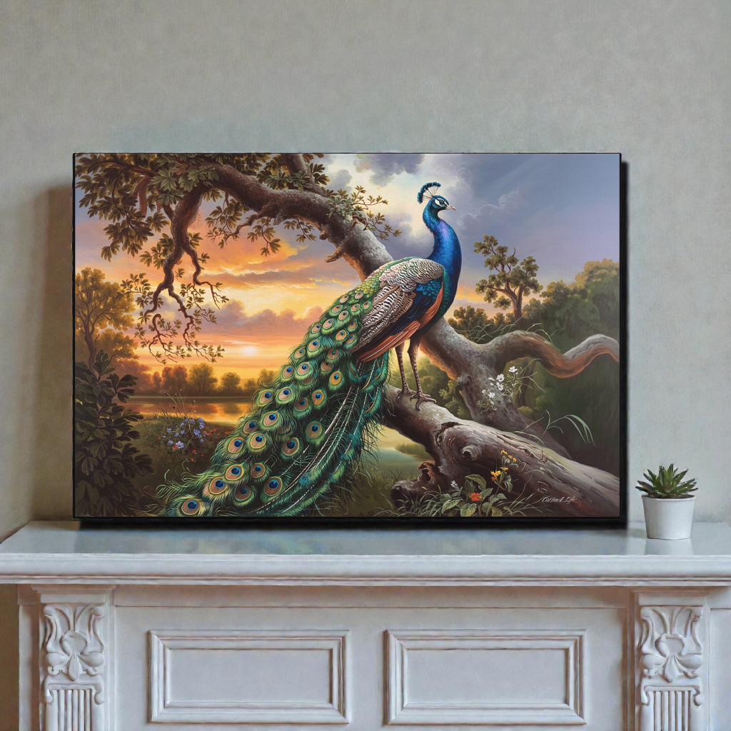 Beautiful Peacock canvas art print - a classic and elegant statement, Peacock art