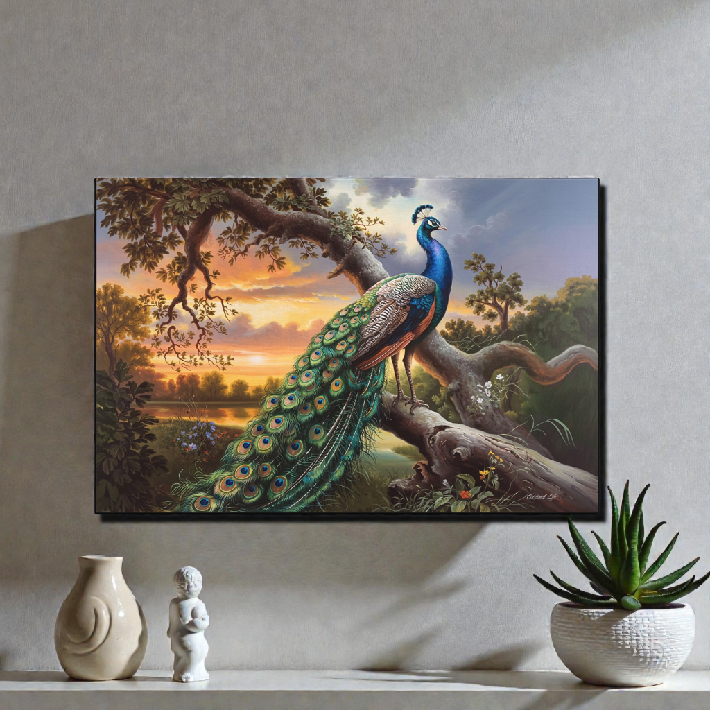 Beautiful Peacock canvas art print - a classic and elegant statement, Peacock art