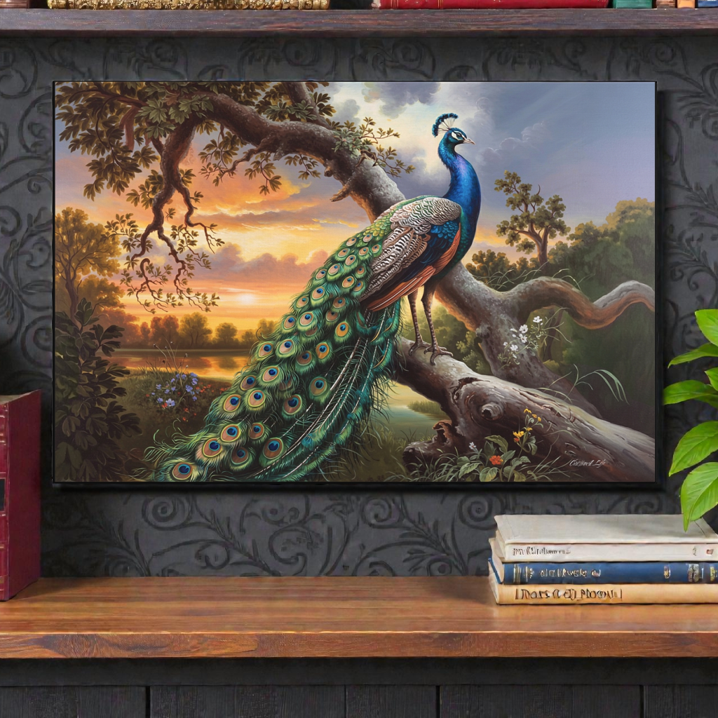 Beautiful Peacock canvas art print - a classic and elegant statement, Peacock art