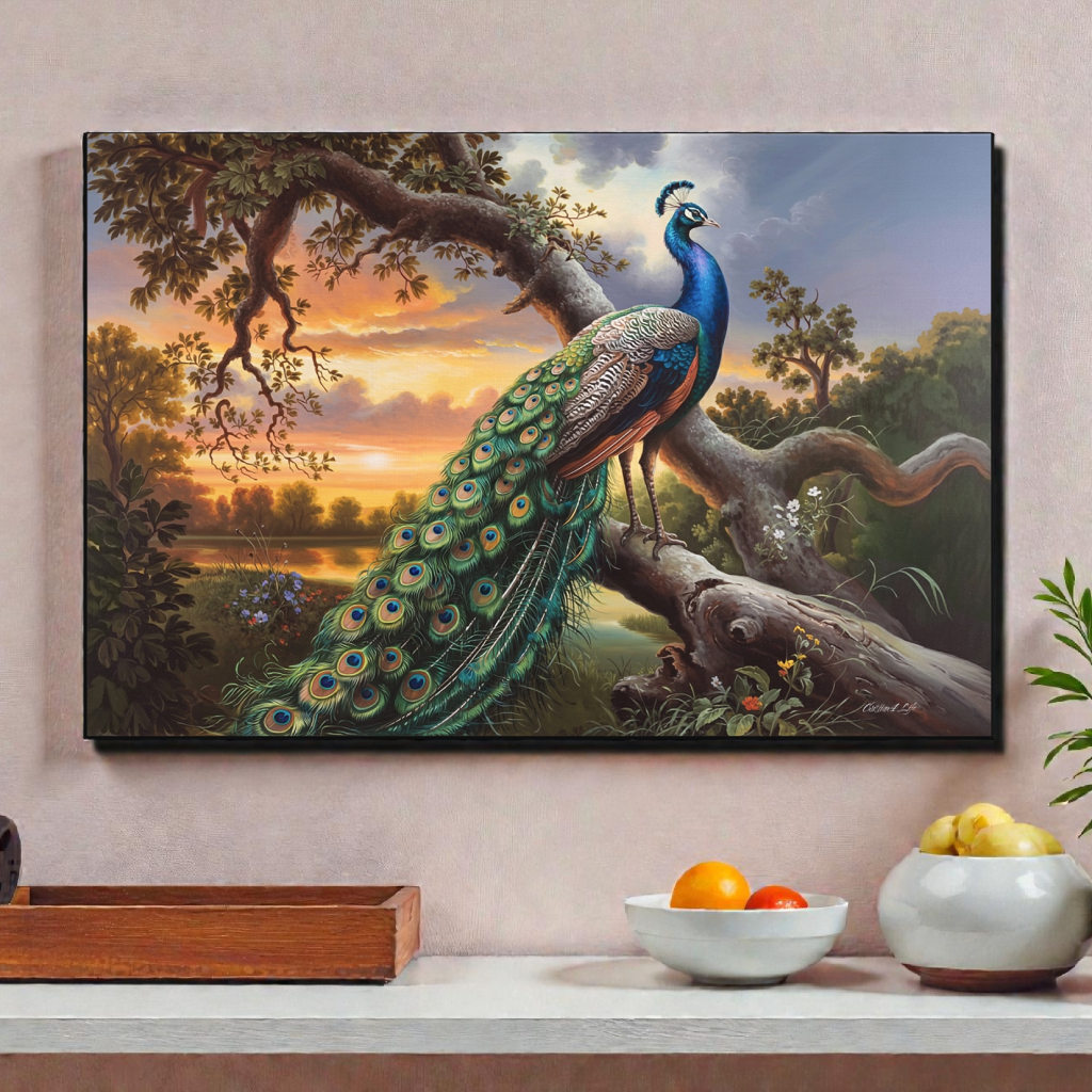 Beautiful Peacock canvas art print - a classic and elegant statement, Peacock art