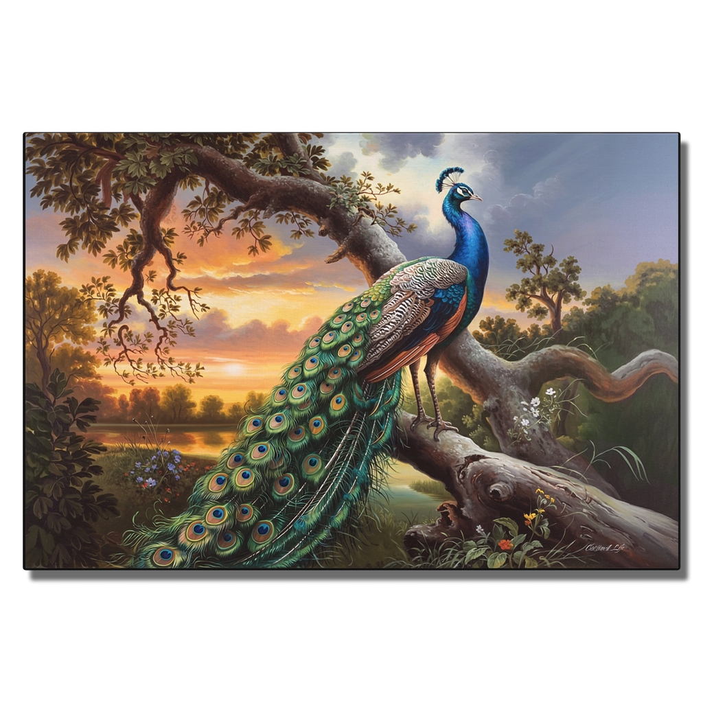 Beautiful Peacock canvas art print - a classic and elegant statement, Peacock art