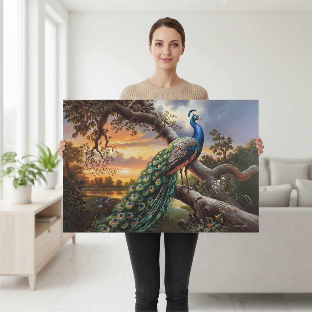 Beautiful Peacock canvas art print - a classic and elegant statement, Peacock art