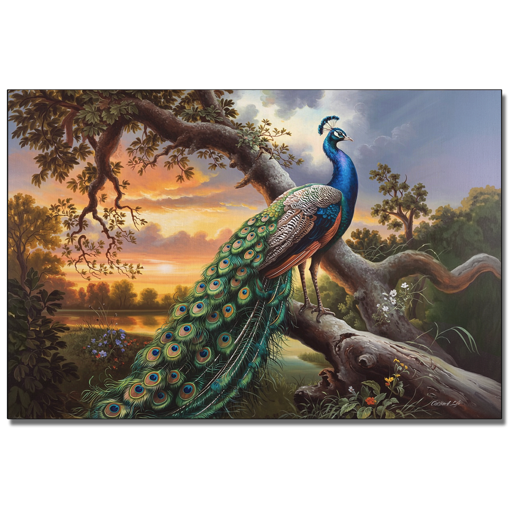 Beautiful Peacock canvas art print - a classic and elegant statement, Peacock art
