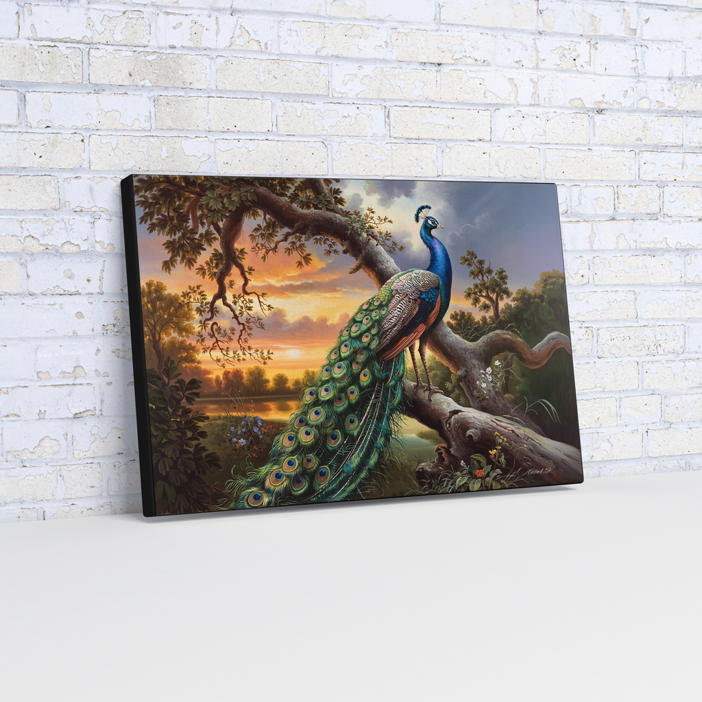 Beautiful Peacock canvas art print - a classic and elegant statement, Peacock art