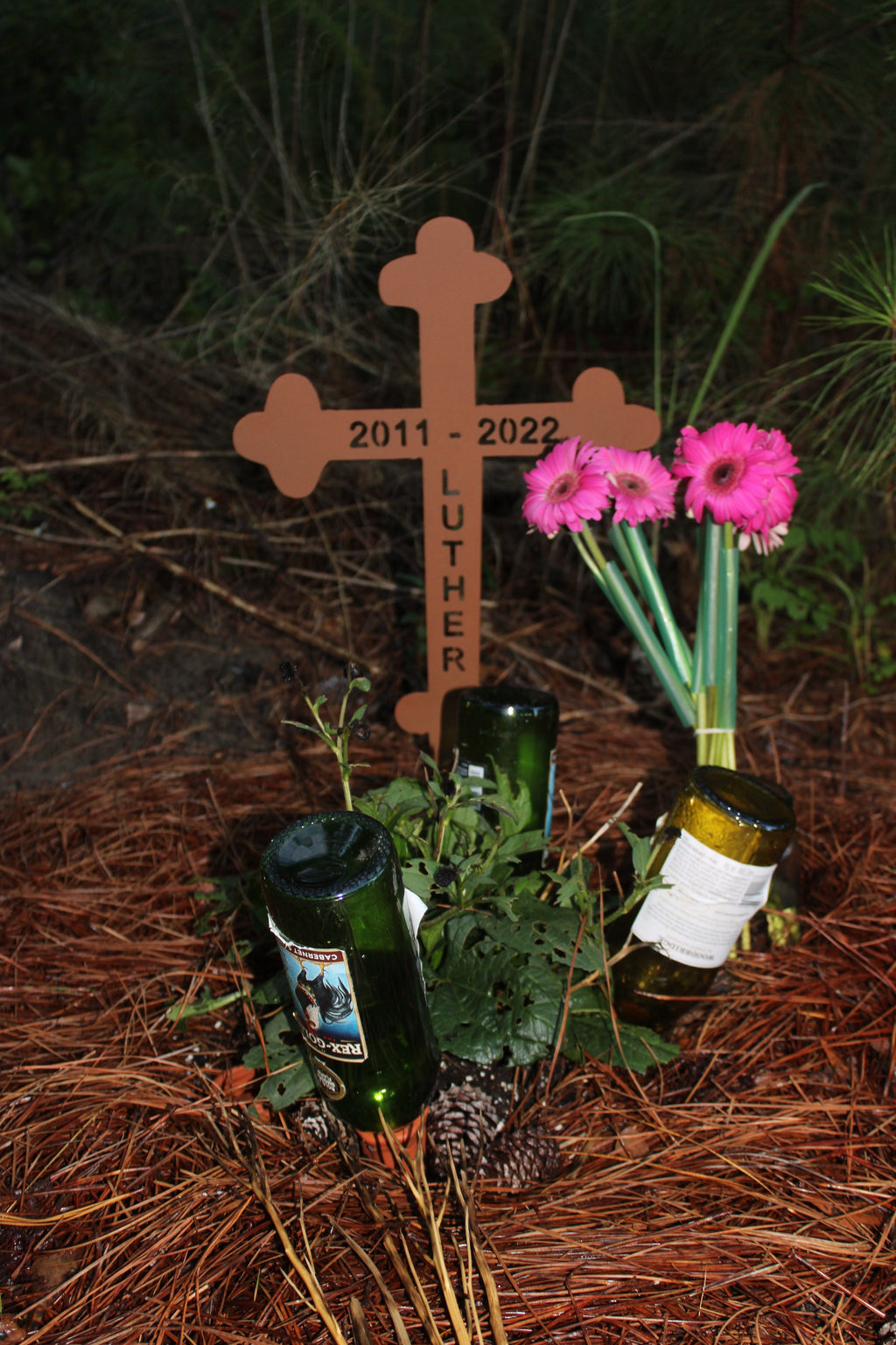 Roadside Memorial Cross or Cross Wall Art - 18"