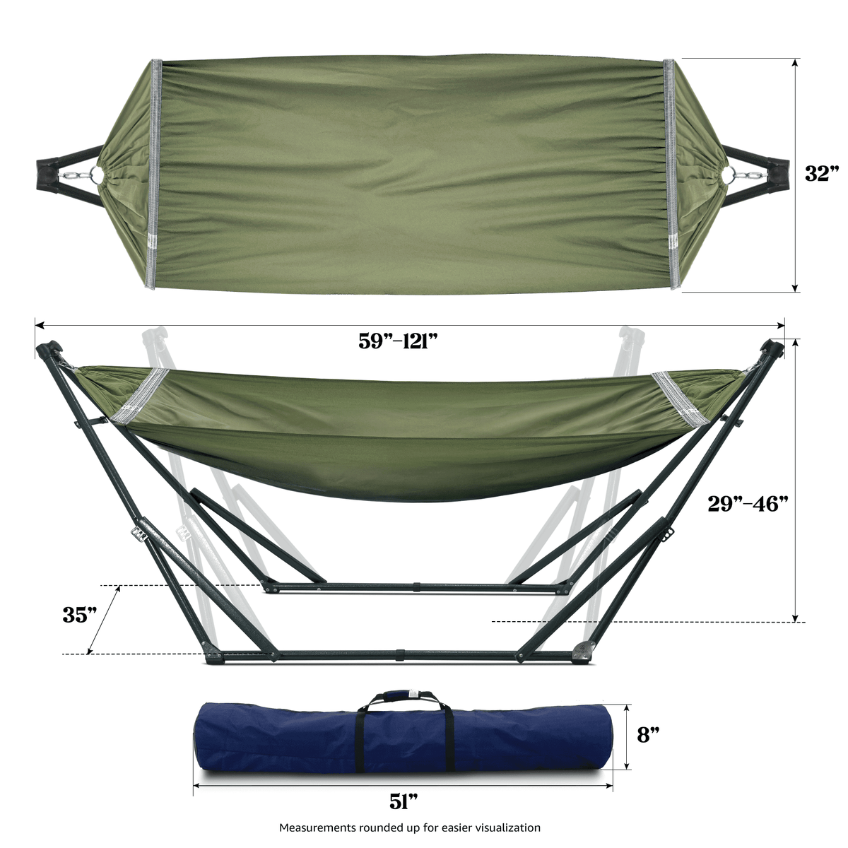 Tranquillo Universal Canvas Hammock Medium Size for Ultimate Comfort and Style