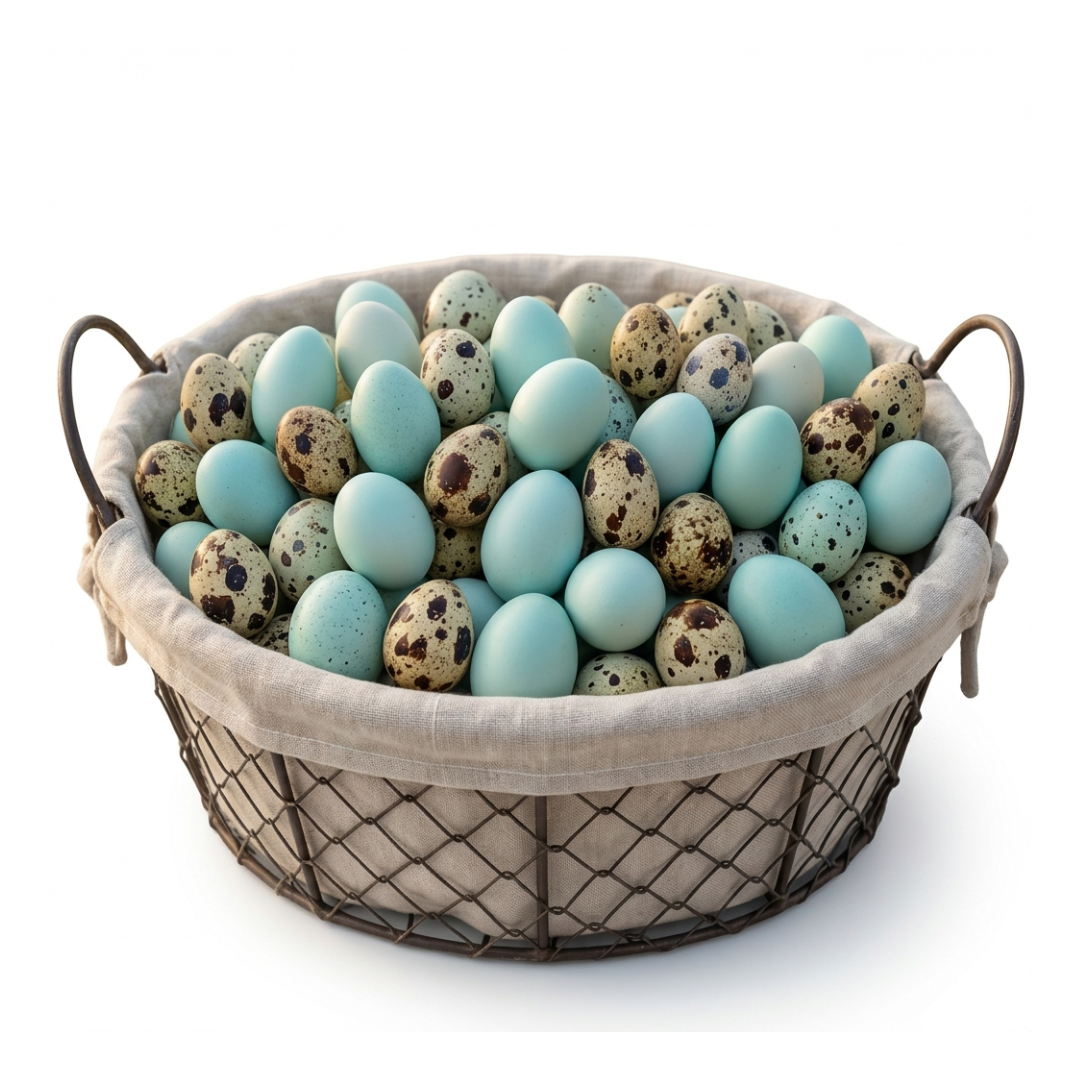 Lone Star Red, r White and Blue Special Edition Quails Hatching Eggs 24-Count Premium Blue Egg Layer Assortment