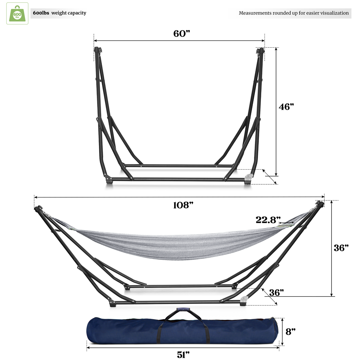 Tranquillo UniGen Transforming Hammock Stand for Ultimate Relaxation
