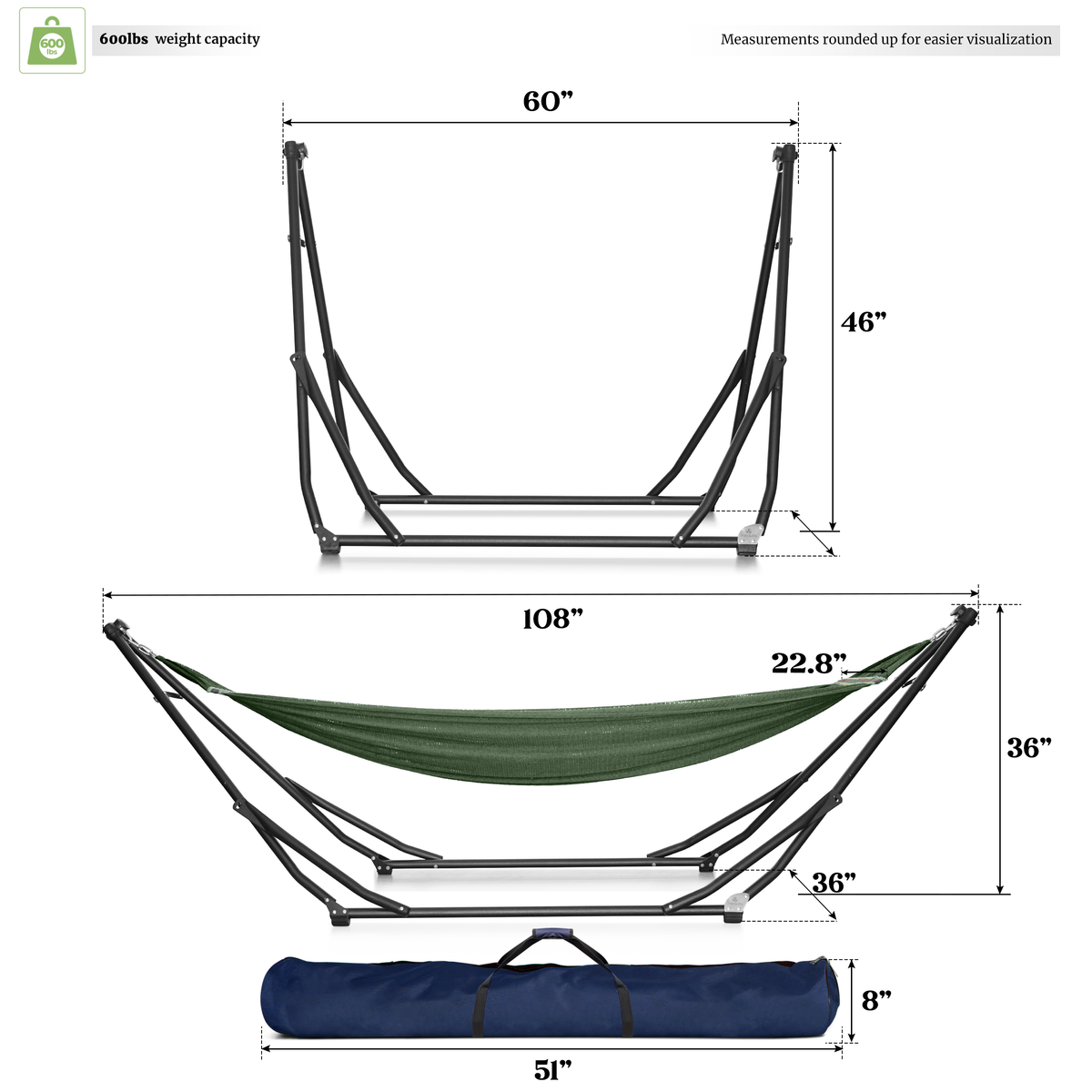 Tranquillo UniGen Transforming Hammock Stand for Ultimate Relaxation