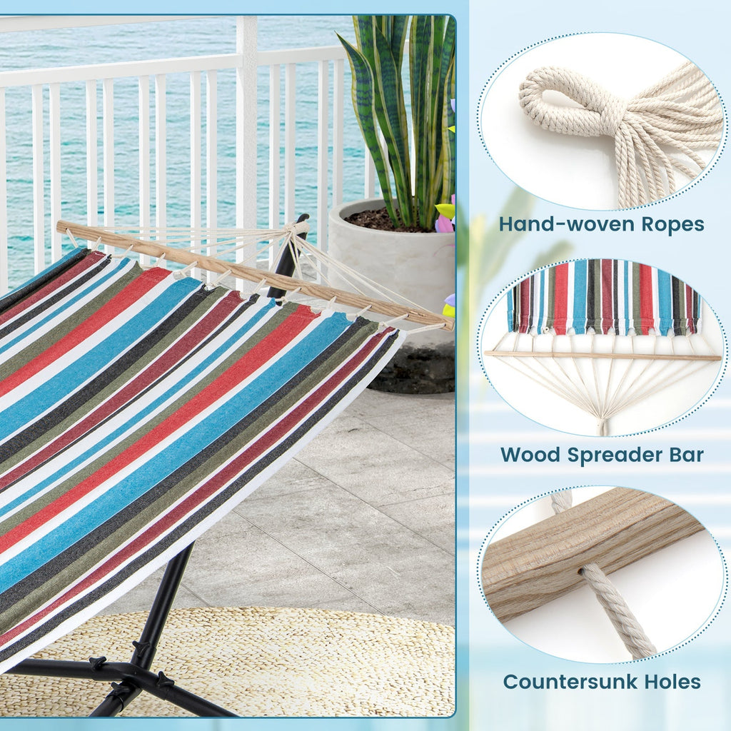Hammock with Stand and Carrying Case-Multicolor