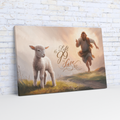 "He Left 99 to Save Me" Oil Style Gallery Wrapped Christian Wall Art Canvas (3:2)