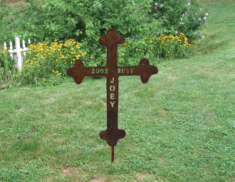 Roadside Memorial Cross or Cross Wall Art - 18"