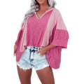 Loose Slim Fit Drop Shoulder Three-quarter-length-sleeved T-shirt