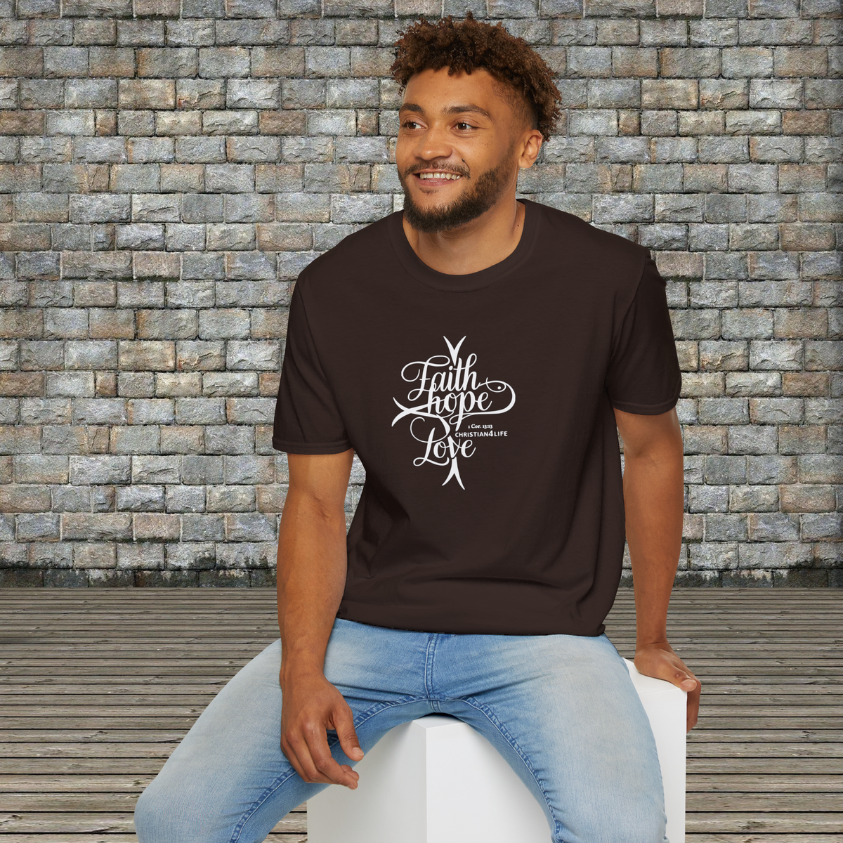 "Faith, Hope, Love" Unisex Christian Cotton Softstyle T-Shirt