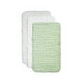PREORDER - ORGANIC MUSLIN BURP CLOTHS, 3 PACK (PISTACHIO + CREAM)