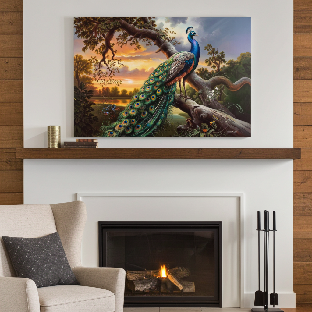 Beautiful Peacock canvas art print - a classic and elegant statement, Peacock art