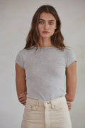 Halie Short Sleeve Open Back Bodysuit