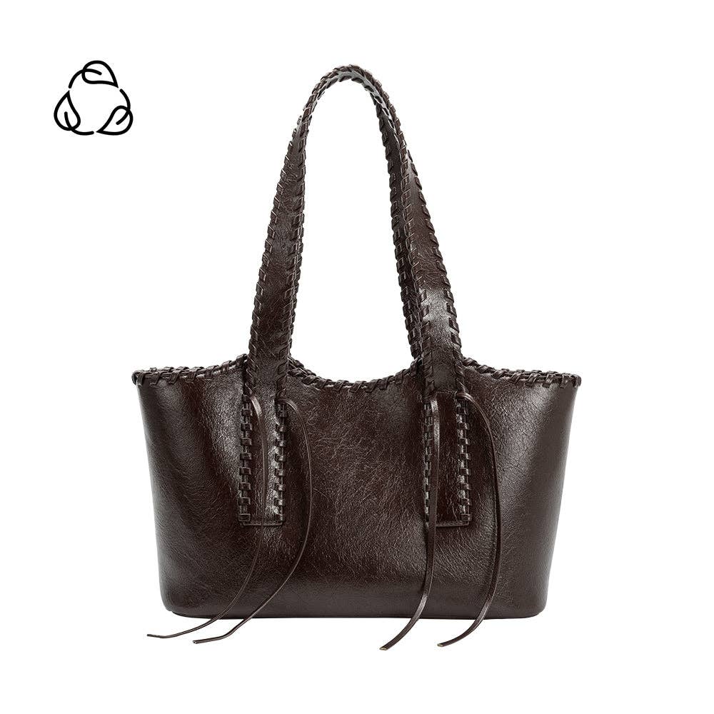Phoebe Espresso Recycled Vegan Shoulder Bag