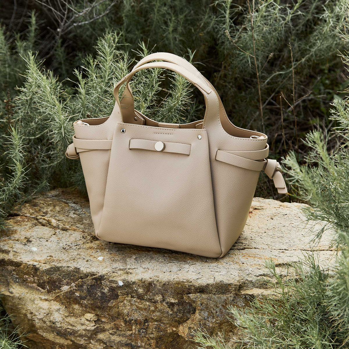 Avril Bone Top Handle Bag