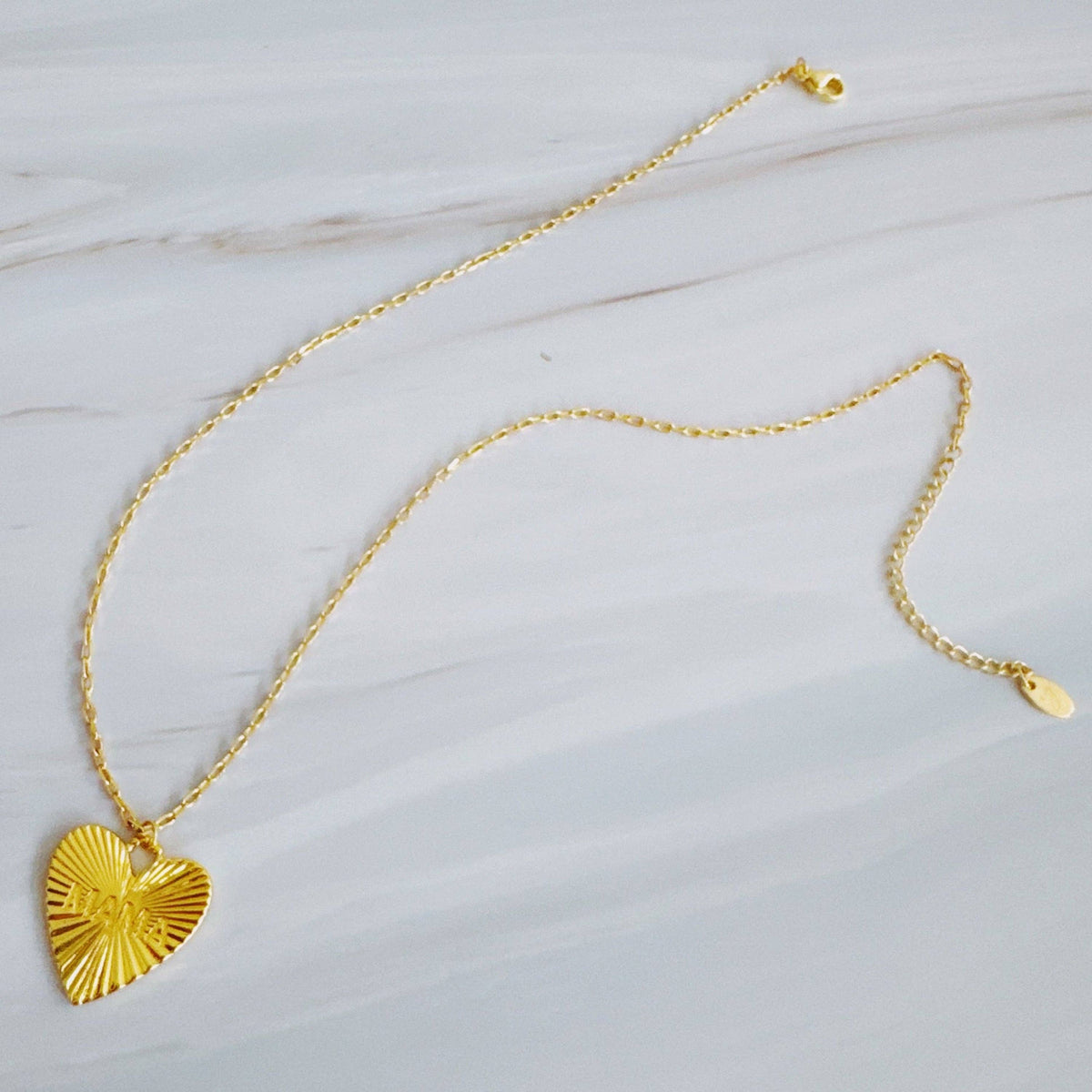 Golden Glow Mama Heart Necklace