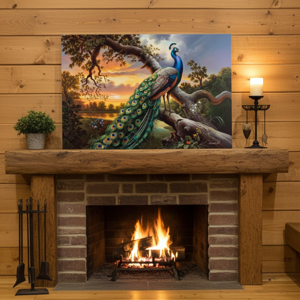 Beautiful Peacock canvas art print - a classic and elegant statement, Peacock art