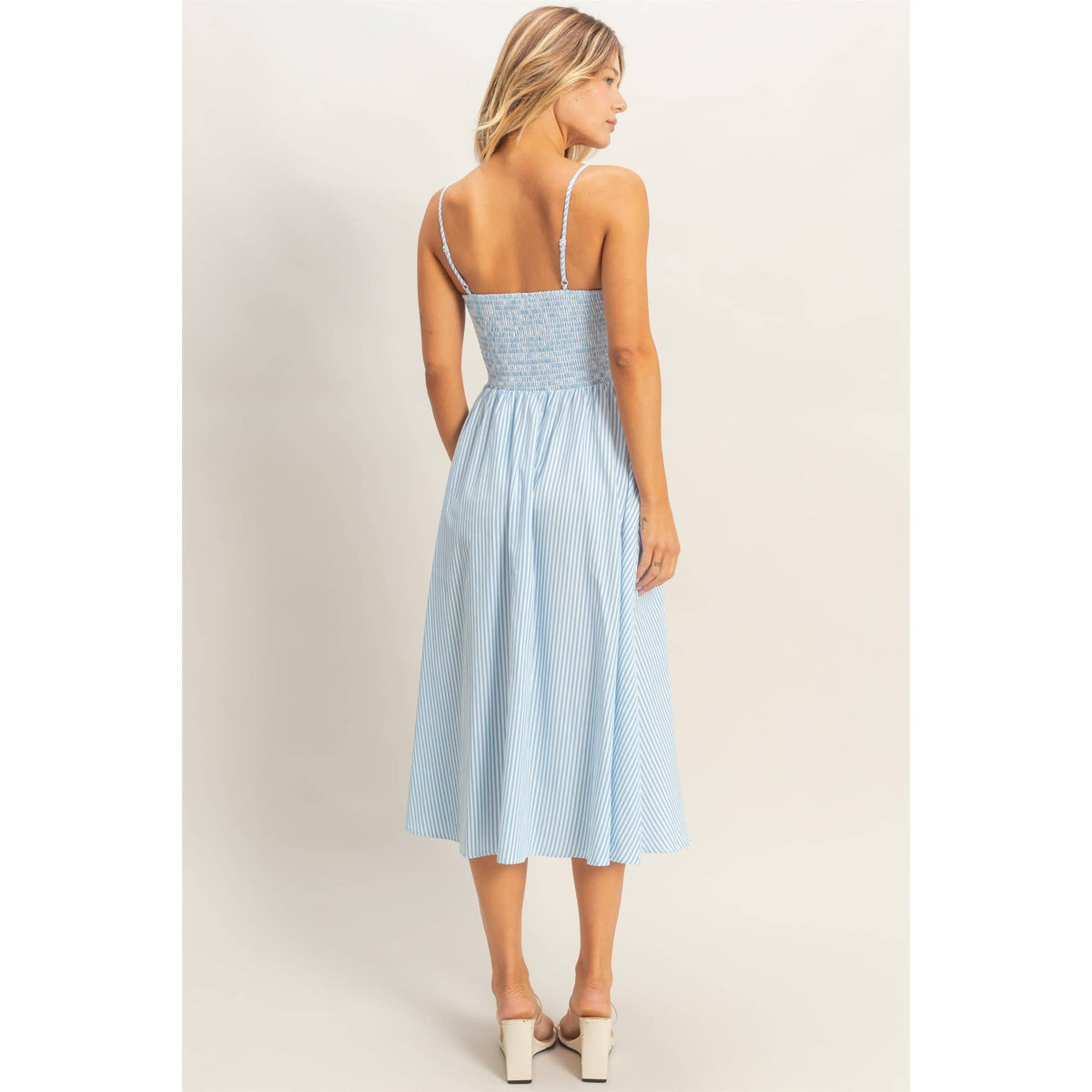 Mallory Striped Spaghetti Strap Dress