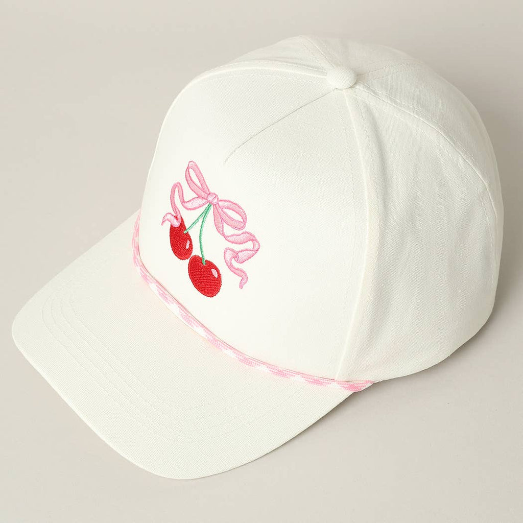 Cherry Ribbon Trucker Hat